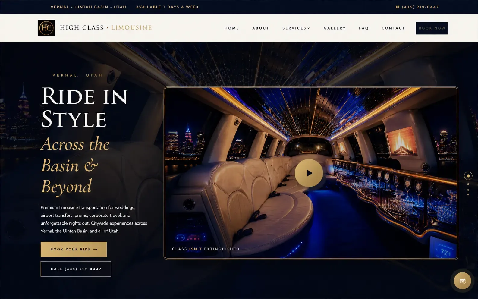High Class Limousine — Lusso sito web di Cozelos Data